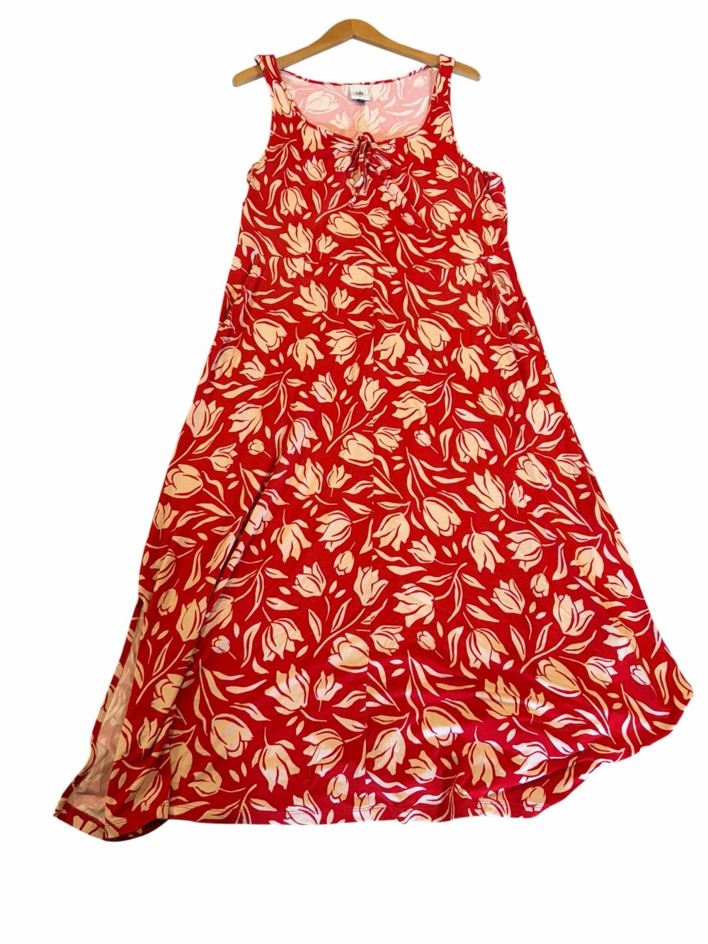 Cabi 6393 Tearoom Red Floral Dress Size Large - Picture 3 of 8